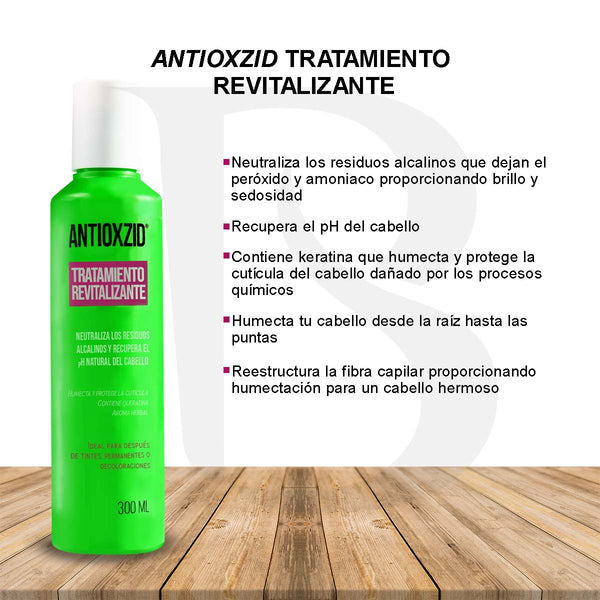 Tratamiento Antioxzid Con Keratina Post Tinte Restaura Y Humecta 300 ML