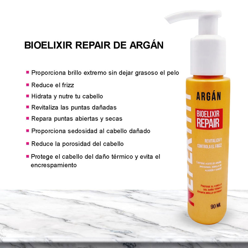 Tratamiento Cabello Maltratado Bioelixir Argan Nefertiti 90ml