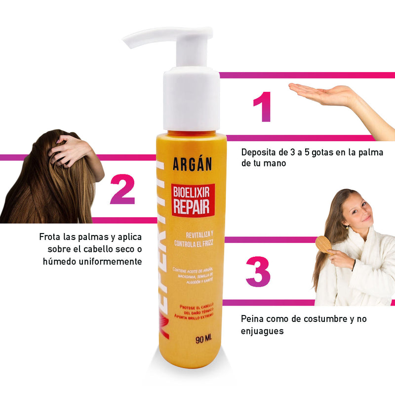 Tratamiento Cabello Maltratado Bioelixir Argan Nefertiti 90ml