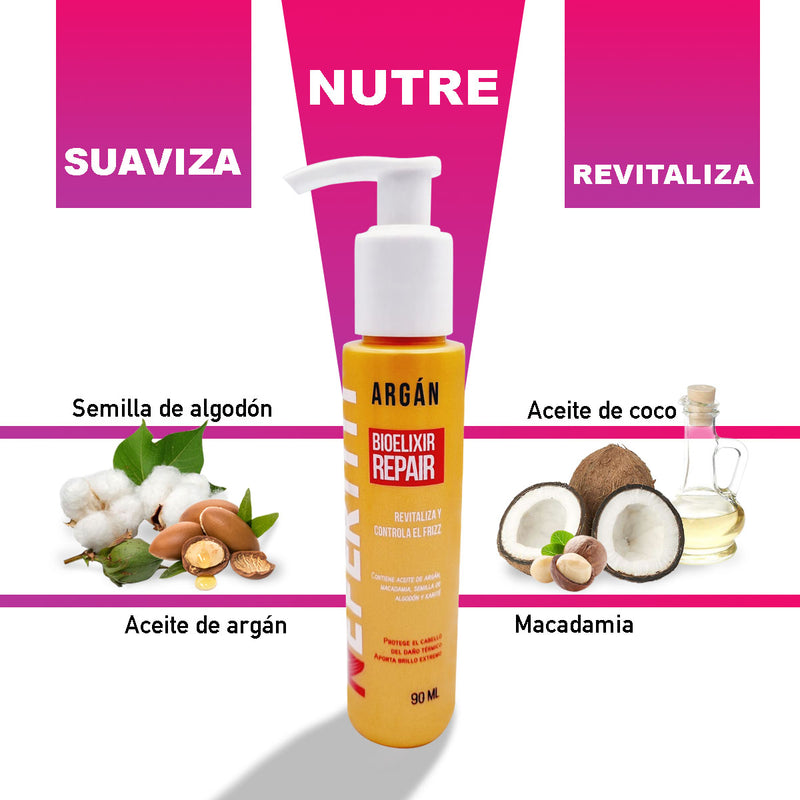 Tratamiento Cabello Maltratado Bioelixir Argan Nefertiti 90ml