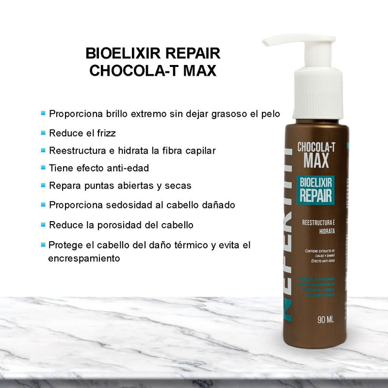 Tratamiento Para Cabello Maltratado Bioelixir de Chocola-T Nefertiti 90ml