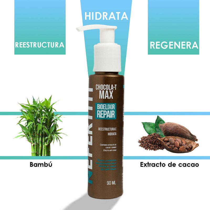 Tratamiento Para Cabello Maltratado Bioelixir de Chocola-T Nefertiti 90ml
