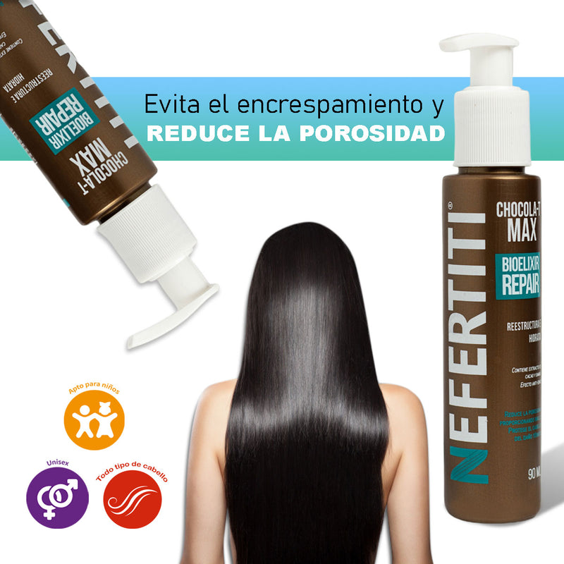 Tratamiento Para Cabello Maltratado Bioelixir de Chocola-T Nefertiti 90ml
