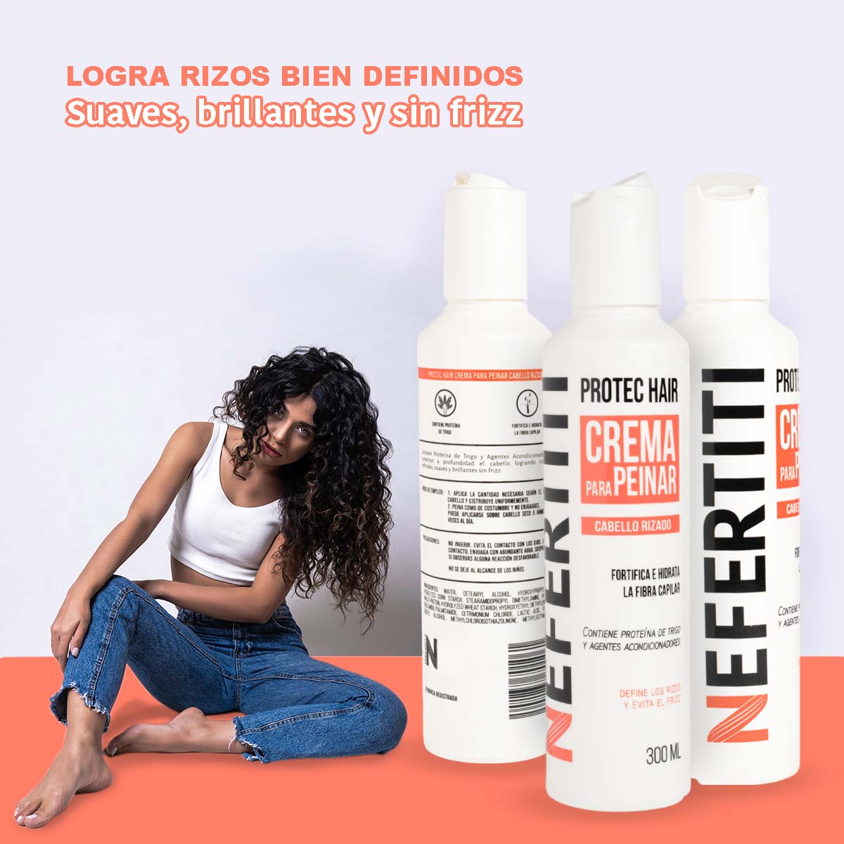 Crema Rizos Anti Frizz Para Peinar 300ml - Hidratación y Definición Id ...