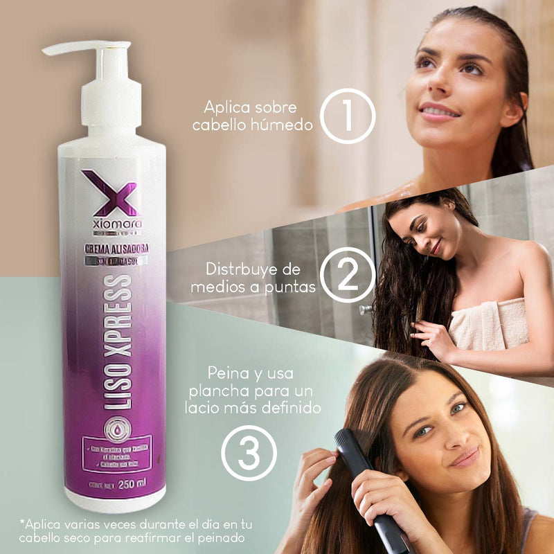 Crema Alisadora Sin Enjuague Con Keratina Liso Xpress Xiomara