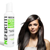 Crema para Peinar Cabello Liso - Sin Sal y Anti Frizz, Suavidad y Brillo