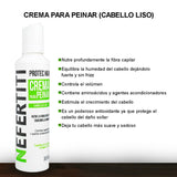 Crema para Peinar Cabello Liso - Sin Sal y Anti Frizz, Suavidad y Brillo