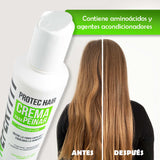 Crema para Peinar Cabello Liso - Sin Sal y Anti Frizz, Suavidad y Brillo