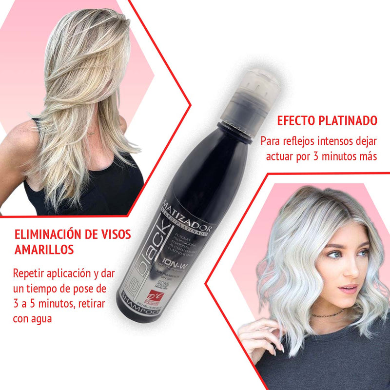 Shampoo Matizador Negro Le Black - Tono Frío y Sin Sal