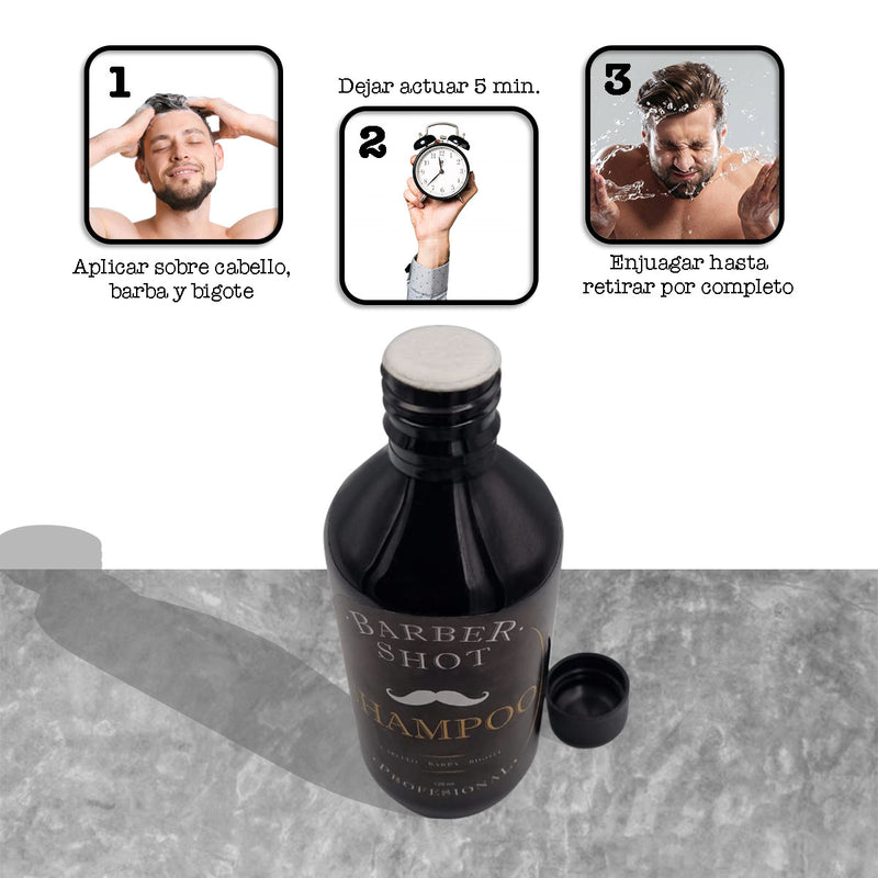 Shampoo De Bergamota + Cola De Caballo Barber Shot 120ml
