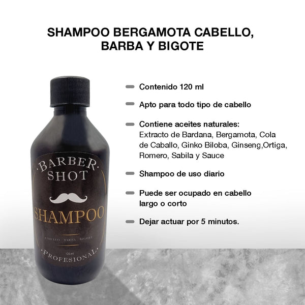 Shampoo De Bergamota + Cola De Caballo Barber Shot