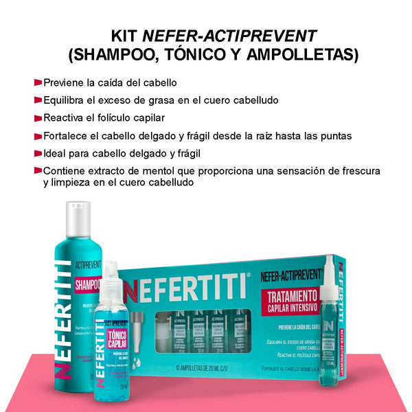 Kit Actiprevent Anticaída - Shampoo, Tónico y Ampolletas en Bolsa de Regalo
