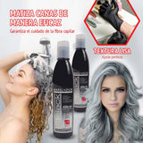 Kit 2 Pzas Shampoo Matizador Negro Le Black Para Cabello Platinado + Par De Guantes 250ml
