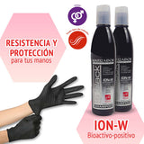 Kit 2 Pzas Shampoo Matizador Negro Le Black Para Cabello Platinado + Par De Guantes 250ml