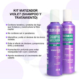 Matizador Violeta + Tratamiento Keratina Nefertiti 2p 300ml c/u