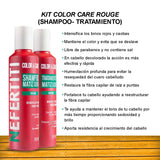 Shampoo Matizador rojo + Tratamiento con Keratina Nefertiti 300ml c/u