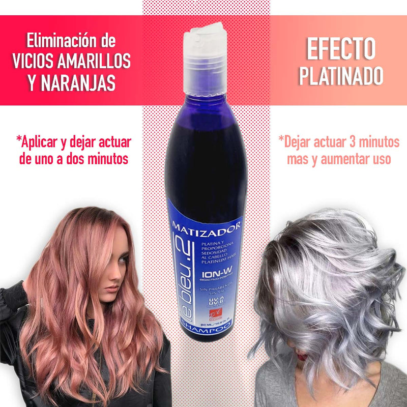 Shampoo Matizador Morado Le Bleu - Tono Frío y Sin Parabenos