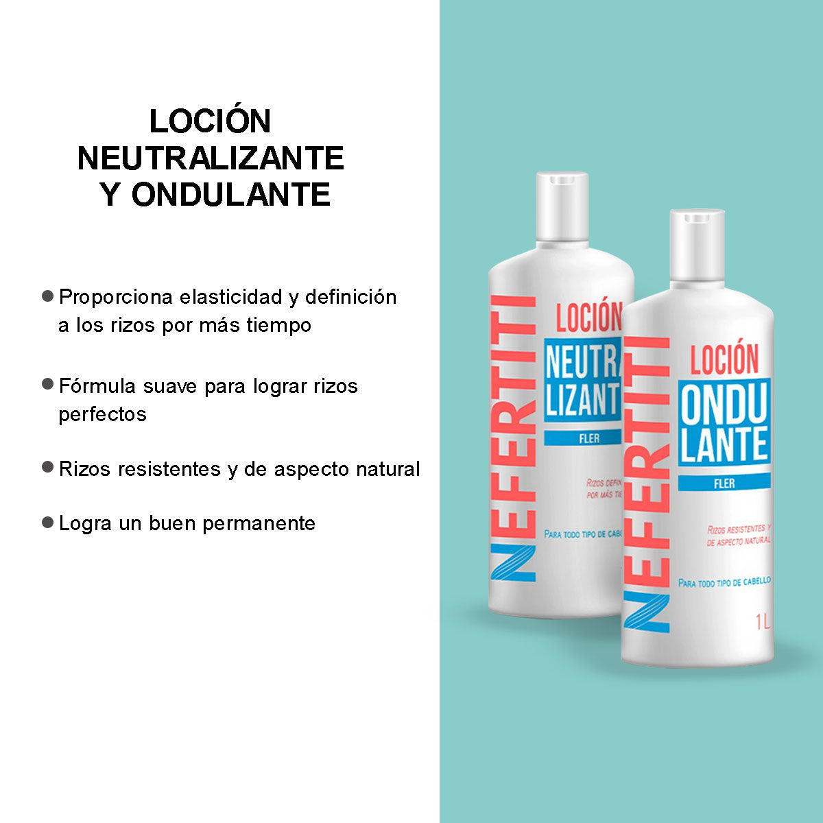 Kit LociÃ³n Ondulante + Neutralizante Fler - Rizos Definidos y Durader ...