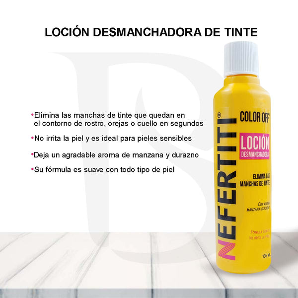 Removedor De Tinte Desmanchador Piel Loción 135 Ml Nefertiti