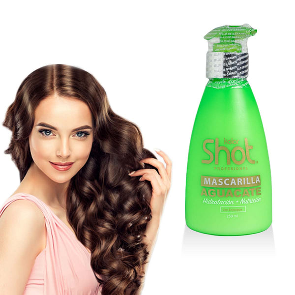 Mascarilla Capilar De Aguacate Kolor Shot Nutre Y Da Brillo Natural 300ml