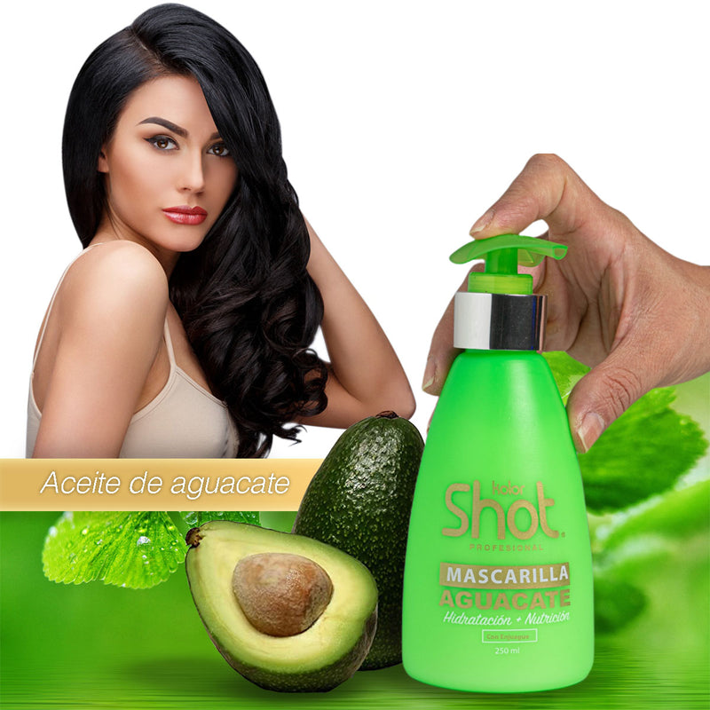 Mascarilla Capilar De Aguacate Kolor Shot Nutre Y Da Brillo Natural 300ml