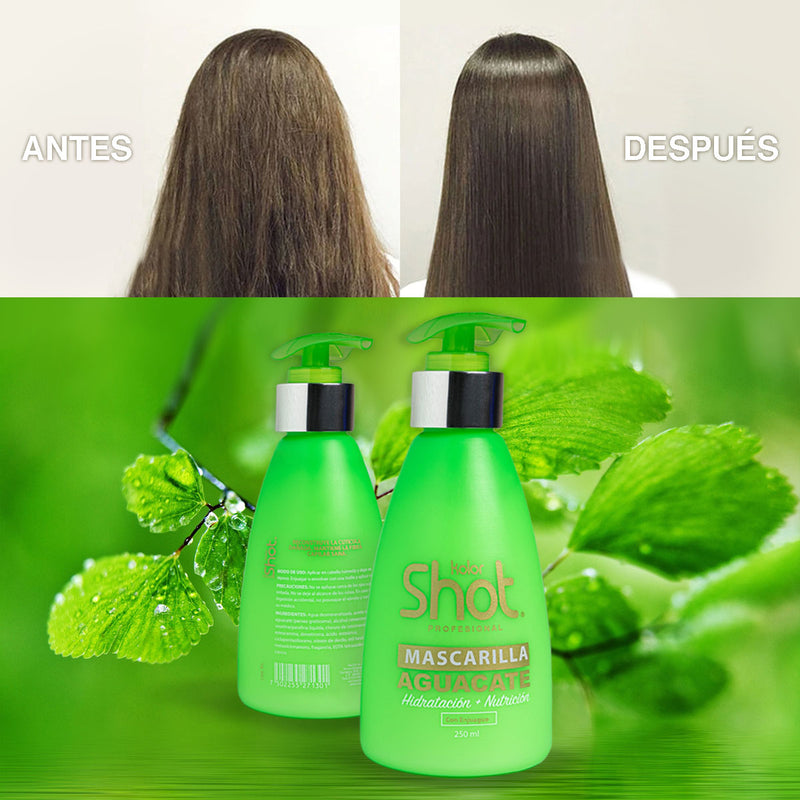 Mascarilla Capilar De Aguacate Kolor Shot Nutre Y Da Brillo Natural 300ml