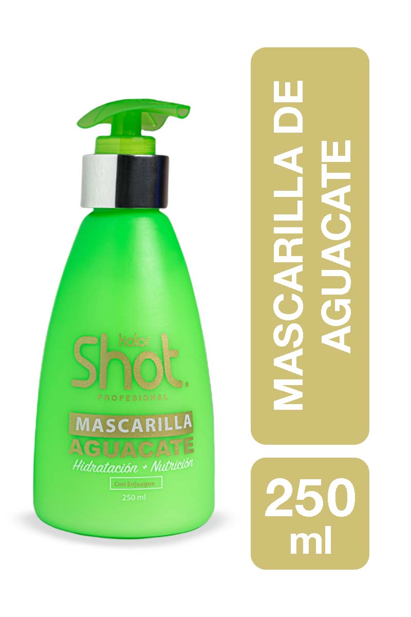 Mascarilla Capilar De Aguacate Kolor Shot Nutre Y Da Brillo Natural 300ml