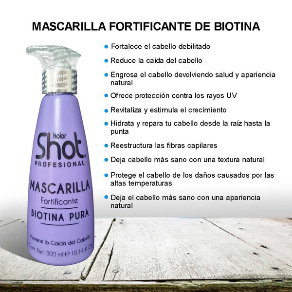 Mascarilla Biotina Pura Con Colageno Kolor Shot 300 ml