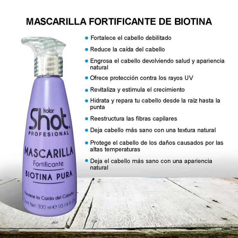 Mascarilla Biotina Pura Con Colageno Kolor Shot 300 ml