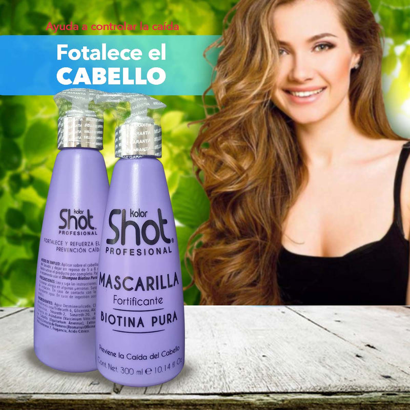 Mascarilla Biotina Pura Con Colageno Kolor Shot 300 ml