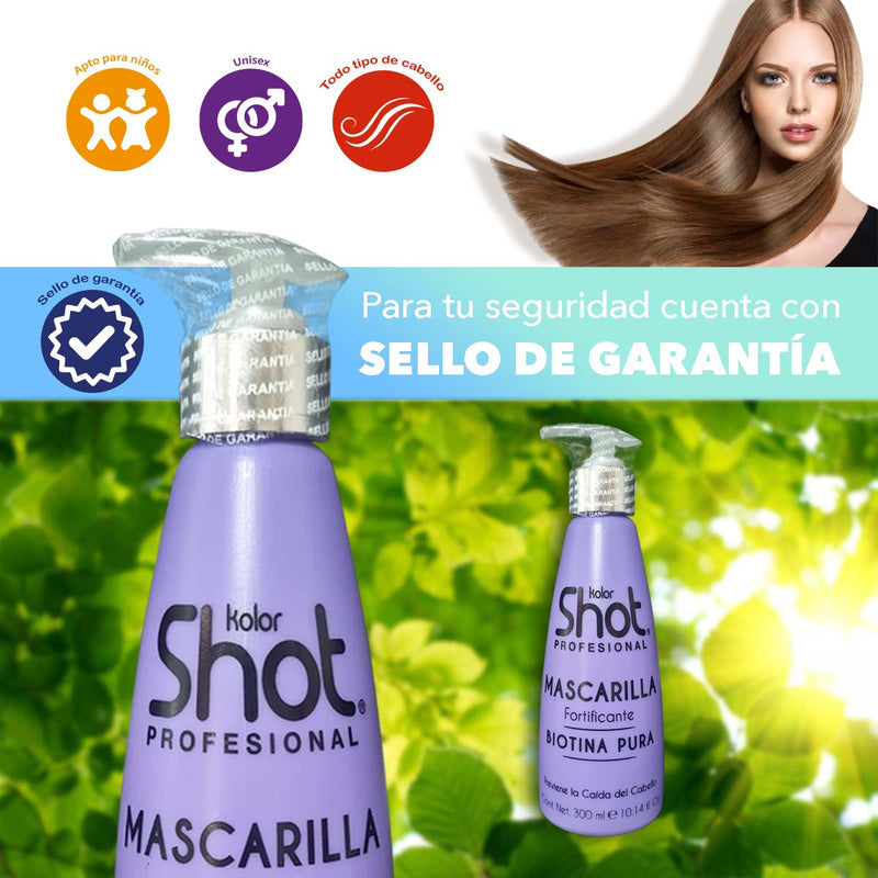 Mascarilla Biotina Pura Con Colageno Kolor Shot 300 ml