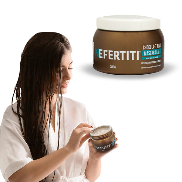 Mascarilla Doble Keratina Nefertiti Para Cabello Maltratado 350gr