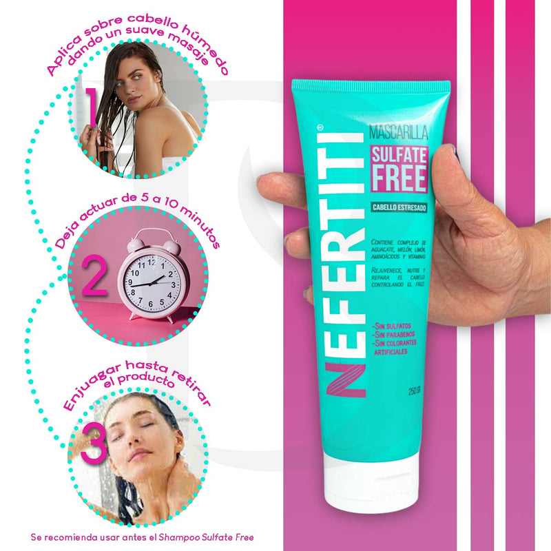 Mascarilla Sin Parabenos Para Cabello Teñido Nefertiti 250gr