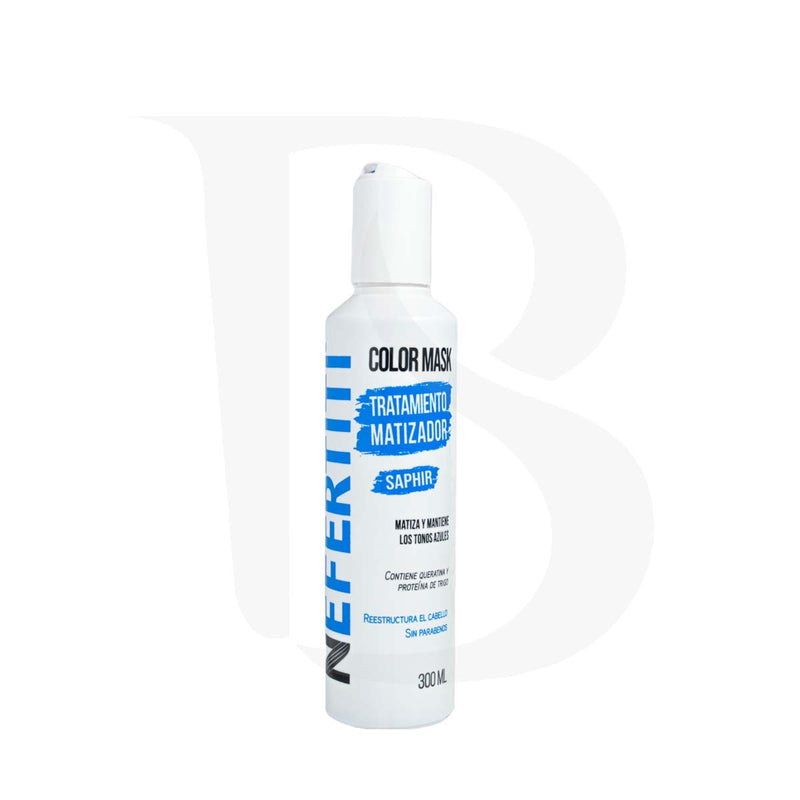 Matizador Azul Para Cabello Sin Parabenos Con Keratina Nefertiti 300ml