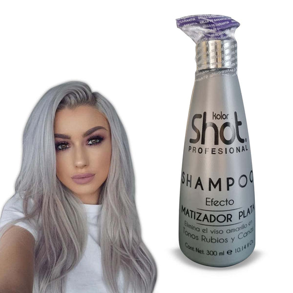 Shampoo Matizador Plata Cabello Platinado Kolor Shot 300 ml