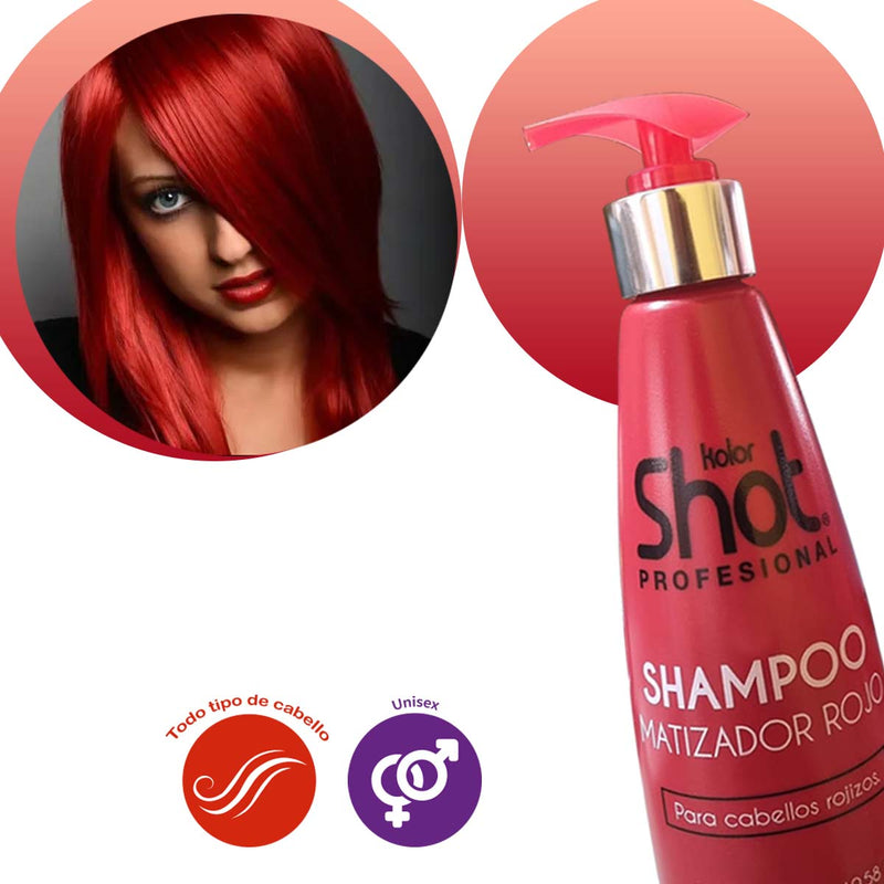 Shampoo Matizador Color Rojo Kolor Shot 300 ml