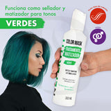 Matizador verde Para Cabello Sin Parabenos Con Keratina Nefertiti 300ml