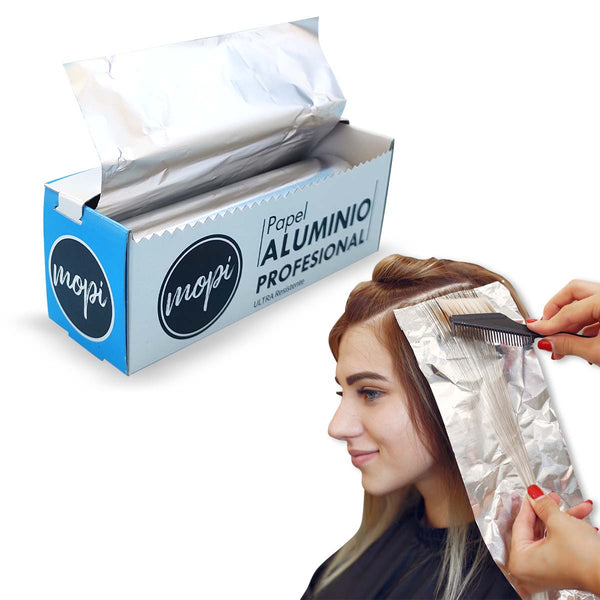 Papel Aluminio Profesional para Mechas, Balayage y Decoloraciones | Resistente al Calor, Evita Escurrimientos y Manchas, Ideal para Coloraciones y Reflejos