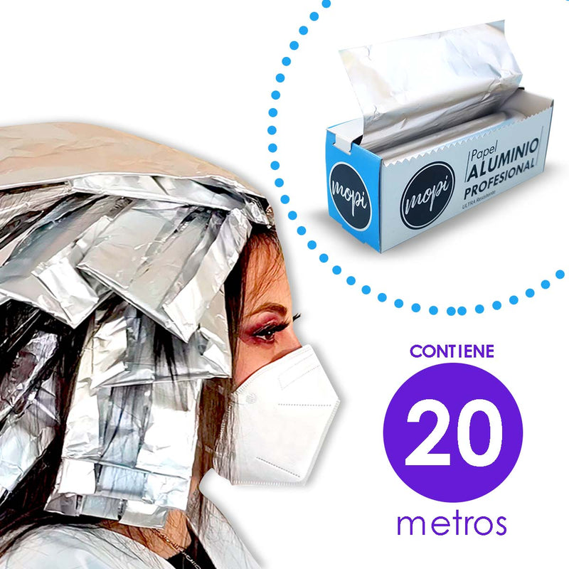 Papel Aluminio Profesional para Mechas, Balayage y Decoloraciones | Resistente al Calor, Evita Escurrimientos y Manchas, Ideal para Coloraciones y Reflejos