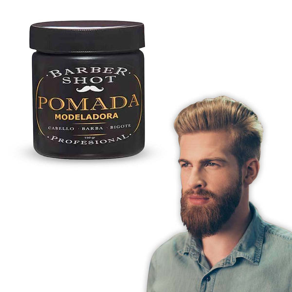Pomada Modeladora Barber Shot Fija Barba, Cabello Y Bigote