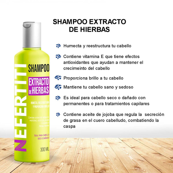 Shampoo Hierbas con Romero, Ortiga y Aloe Vera 300 ml