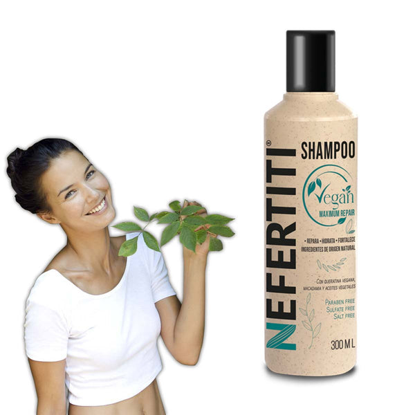 Shampoo Vegan 300ml - Limpieza Natural y Cabello Saludable