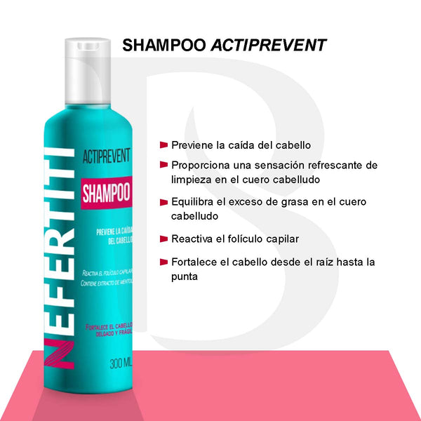 Shampoo Anticaída Actiprevent Refresca Y Fortalece El Pelo 300ml