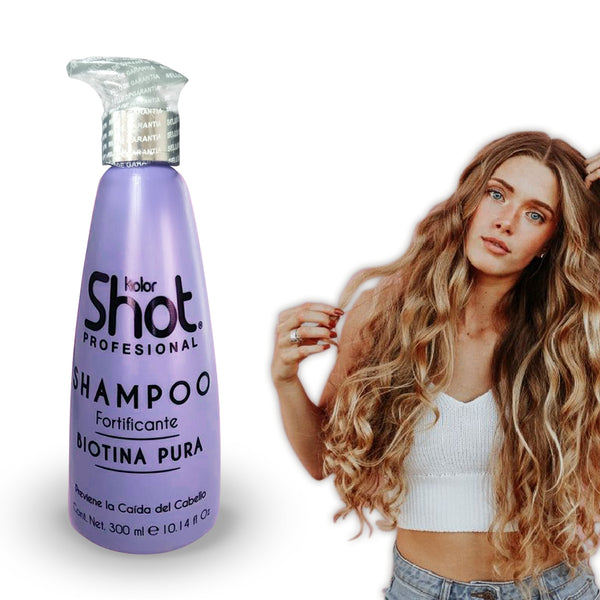 Shampoo Anticaída Biotina Pura con Keratina Kolor Shot 300ml