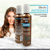 Shampoo Chocola-T Max con Keratina, Cacao y Bambú 300ml