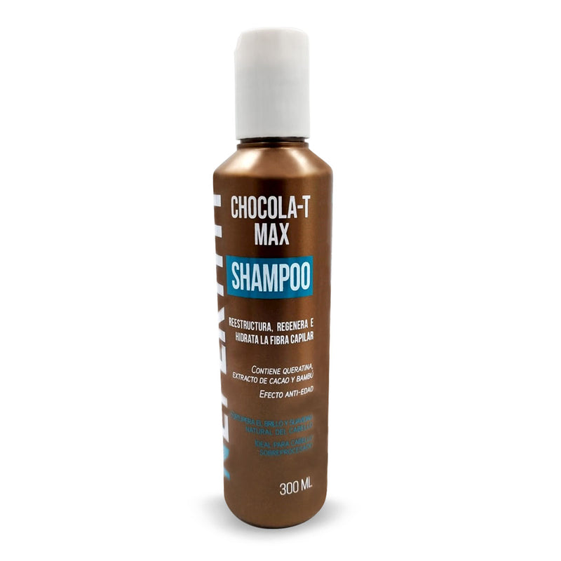 Shampoo Chocola-T Max con Keratina, Cacao y Bambú 300ml