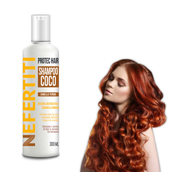 Shampoo Coco Nefertiti Sin Parabenos Hidrata Y Repara Pelo 300ml