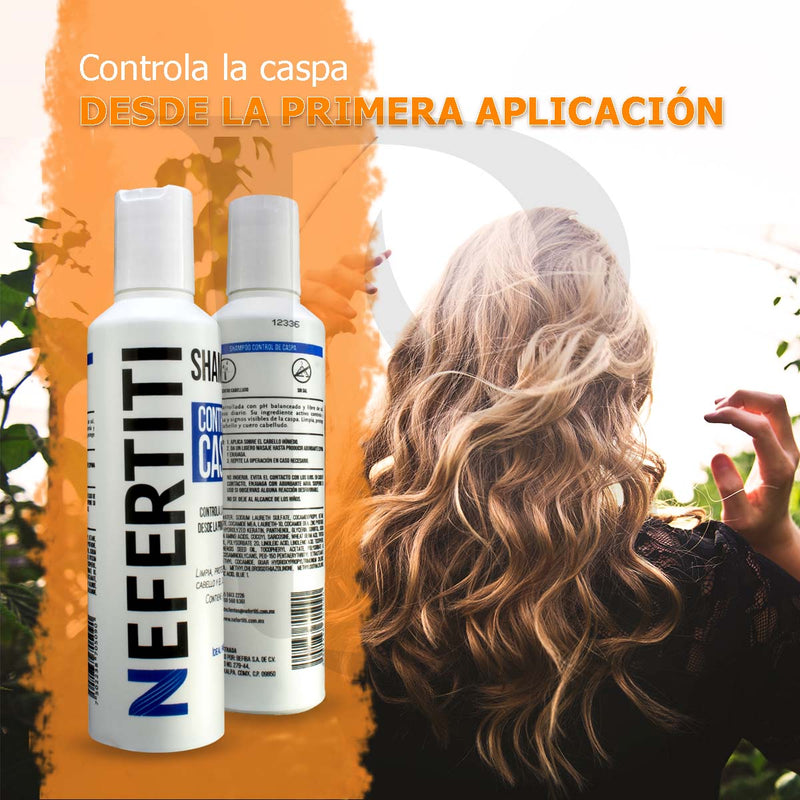 Shampoo Sin Sal Para Control De Caspa Nefertiti 300ml