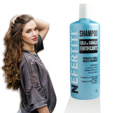 Shampoo Cola De Caballo Fortificante Para Crecimiento de cabello Nefertiti 1 Litro