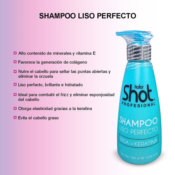 Shampoo Liso Perfecto Kolor Shot Profesional 300 ml